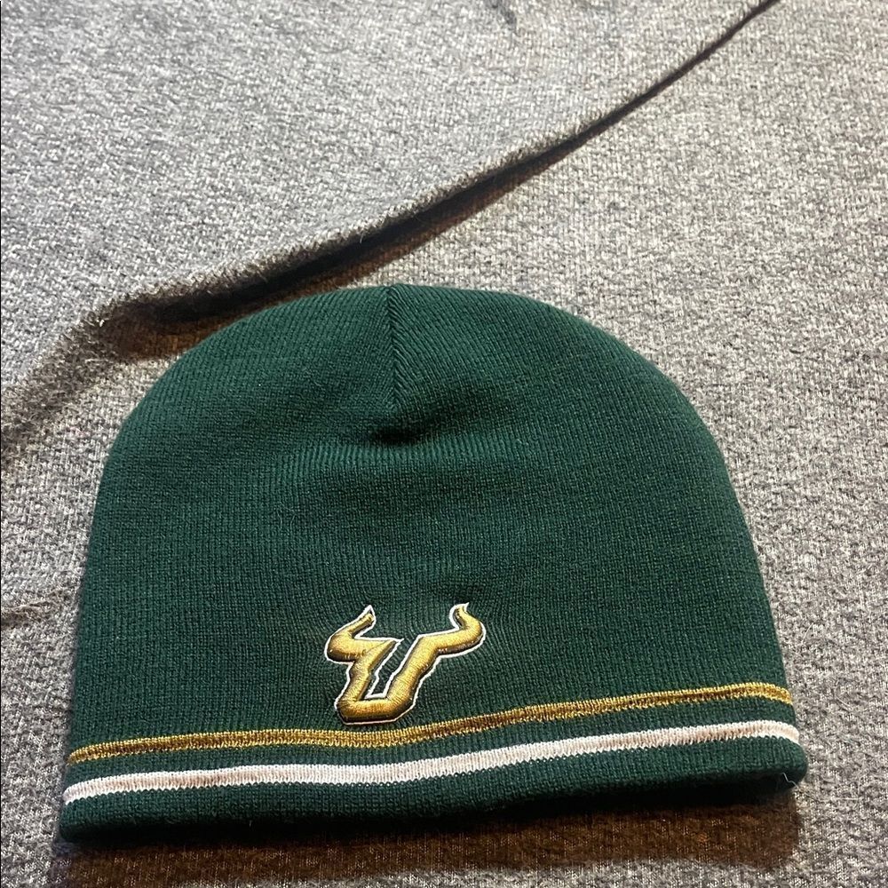 Green Beanie with usf Logo